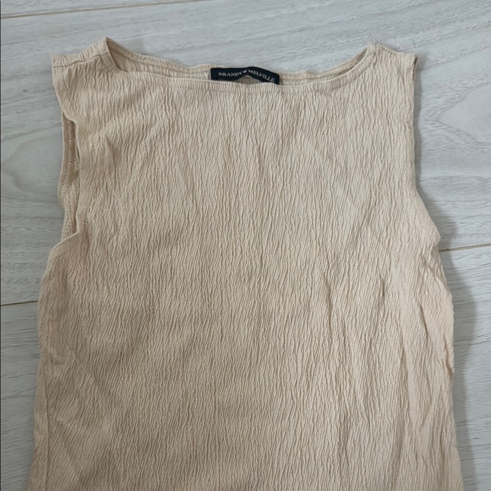 Brandy Melville Beige Sleeveless Top